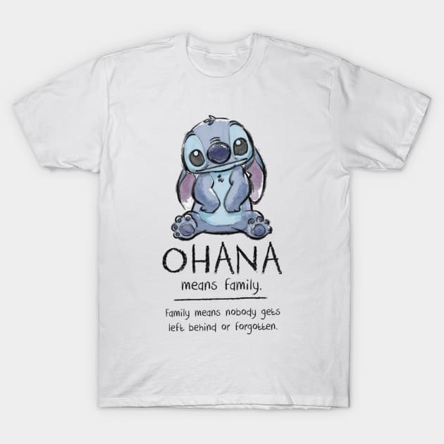 Ohana Means Family T-Shirt by DizDreams with Travel Agent Robyn